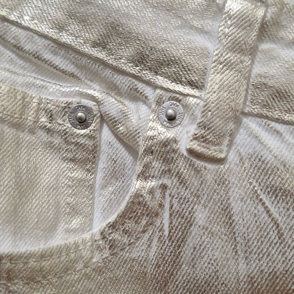 Zara TRF mid waist loose foil Jeans - Picture 12 of 15